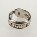 Chrome Hearts Small Scroll Label Ring Ag925 Silver Auth 157986M-9