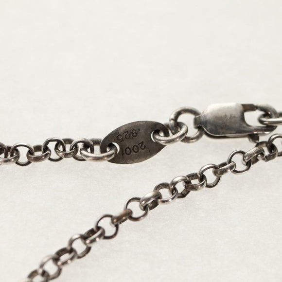 Chrome Hearts Roll Chain Necklace Ag925 Silver Auth 157987M
