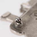 CHANEL Brooch metal Silver CC Auth 157988SM-5