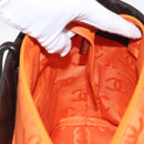 CHANEL Cambon Line Large Matelasse Bag Leather Brown Silver CC Auth 157990SAV-20