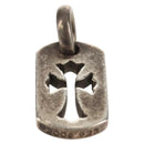 Chrome Hearts Tiny Cutout Cross Dog Tag Pendant top Ag925 Silver Auth 157994SAM-2