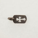 Chrome Hearts Tiny Cutout Cross Dog Tag Pendant top Ag925 Silver Auth 157994SAM-7