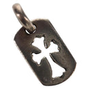 Chrome Hearts Tiny Cutout Cross Dog Tag Pendant top Ag925 Silver Auth 157997SAM-1
