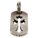 Chrome Hearts Tiny Cutout Cross Dog Tag Pendant top Ag925 Silver Auth 157997SAM-2