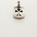 Chrome Hearts Tiny Cutout Cross Dog Tag Pendant top Ag925 Silver Auth 157997SAM-3