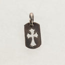Chrome Hearts Tiny Cutout Cross Dog Tag Pendant top Ag925 Silver Auth 157997SAM-7