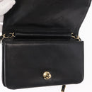 CHANEL Matelasse Chain Shoulder Bag Lamb Skin Black Gold CC Auth 157999SAV-17
