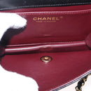 CHANEL Matelasse Chain Shoulder Bag Lamb Skin Black Gold CC Auth 157999SAV-20