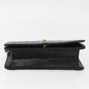 CHANEL Matelasse Chain Shoulder Bag Lamb Skin Black Gold CC Auth 157999SAV-9