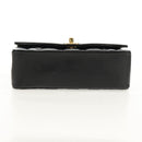 CHANEL Matelasse Mademoiselle Chain Bag Enamel Black Gold CC Auth 158001A-5