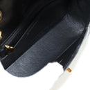 CHANEL Matelasse Mademoiselle Chain Bag Enamel Black Gold CC Auth 158001A-9