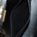 CHANEL Matelasse Mademoiselle Chain Bag Enamel Black Gold CC Auth 158001A-28