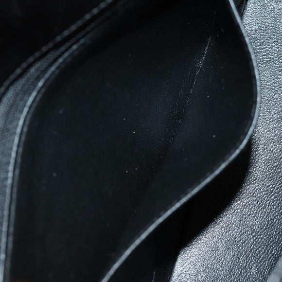 CHANEL Matelasse Mademoiselle Chain Bag Enamel Black Gold CC Auth 158001A