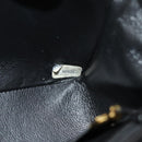 CHANEL Matelasse Mademoiselle Chain Bag Enamel Black Gold CC Auth 158001A-10