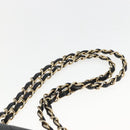 CHANEL Matelasse 23 Chain Shoulder Bag Lamb Skin Black Gold CC Auth 158007SAV-8