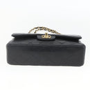 CHANEL Matelasse 23 Chain Shoulder Bag Lamb Skin Black Gold CC Auth 158007SAV-9