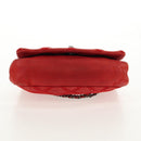 CHANEL Matelasse Chain Shoulder Bag Leather Red CC Auth 158008V-5