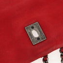 CHANEL Matelasse Chain Shoulder Bag Leather Red CC Auth 158008V-20