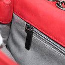 CHANEL Matelasse Chain Shoulder Bag Leather Red CC Auth 158008V-25