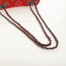 CHANEL Matelasse Chain Shoulder Bag Leather Red CC Auth 158008V-7