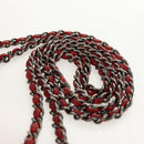 CHANEL Matelasse Chain Shoulder Bag Leather Red CC Auth 158008V-8