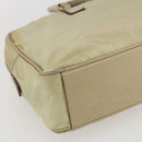PRADA Hand Bag Nylon Ivory Gold Auth 158011-16