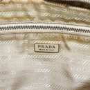 PRADA Hand Bag Nylon Ivory Gold Auth 158011-19