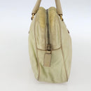 PRADA Hand Bag Nylon Ivory Gold Auth 158011-3