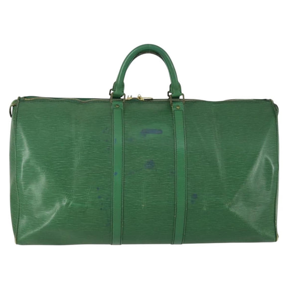 LOUIS VUITTON Epi Keepall 55 Boston Bag Green M42954 LV Auth 158013