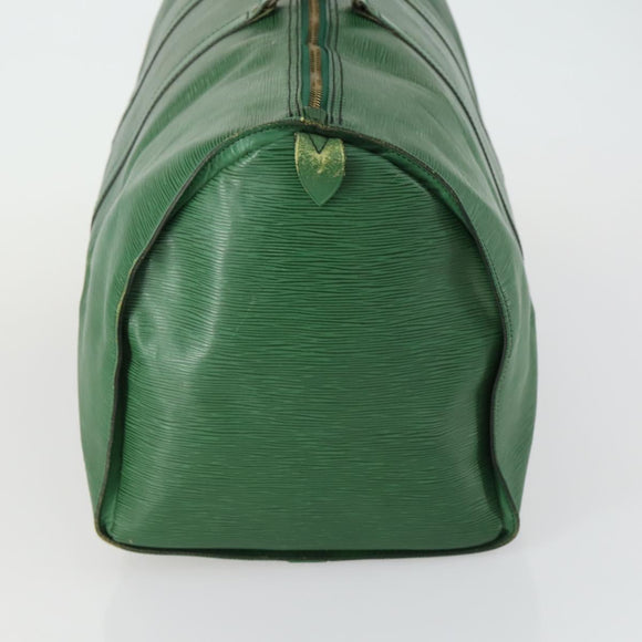LOUIS VUITTON Epi Keepall 55 Boston Bag Green M42954 LV Auth 158013