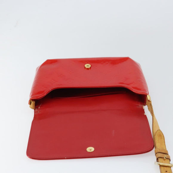 LOUIS VUITTON Monogram Vernis Thompson Street Bag Red M91094 LV Auth 158014