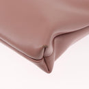 Salvatore Ferragamo Chain Vala Shoulder Bag Leather 2way Pink Gold Auth 158017-11