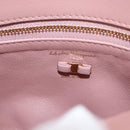 Salvatore Ferragamo Chain Vala Shoulder Bag Leather 2way Pink Gold Auth 158017-15