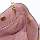Salvatore Ferragamo Chain Vala Shoulder Bag Leather 2way Pink Gold Auth 158017-18