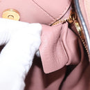 Salvatore Ferragamo Chain Vala Shoulder Bag Leather 2way Pink Gold Auth 158017-21
