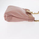 Salvatore Ferragamo Chain Vala Shoulder Bag Leather 2way Pink Gold Auth 158017-4