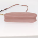 Salvatore Ferragamo Chain Vala Shoulder Bag Leather 2way Pink Gold Auth 158017-9