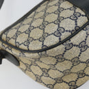 GUCCI GG Supreme Sherry Line Shoulder Bag PVC Navy Gold 89 02 032 Auth 158018-11