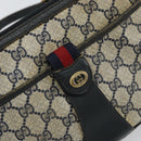 GUCCI GG Supreme Sherry Line Shoulder Bag PVC Navy Gold 89 02 032 Auth 158018-14