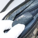 GUCCI GG Supreme Sherry Line Shoulder Bag PVC Navy Gold 89 02 032 Auth 158018-22