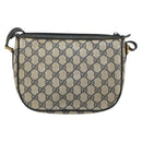 GUCCI GG Supreme Sherry Line Shoulder Bag PVC Navy Gold 89 02 032 Auth 158018-3