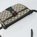 GUCCI GG Supreme Sherry Line Shoulder Bag PVC Navy Gold 89 02 032 Auth 158018-6
