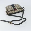GUCCI GG Supreme Sherry Line Shoulder Bag PVC Navy Gold 89 02 032 Auth 158018-7