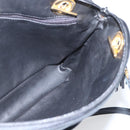 BALLY Chain Shoulder Bag Leather Black Gold Auth 158019-19