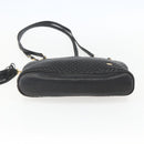 BALLY Chain Shoulder Bag Leather Black Gold Auth 158019-5