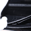CELINE Hand Bag Leather Black Gold Auth 158020-22