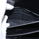 CELINE Hand Bag Leather Black Gold Auth 158020-12