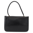 CELINE Hand Bag Leather Black Gold Auth 158020-2