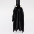 CELINE Hand Bag Leather Black Gold Auth 158020-3