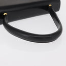 CELINE Hand Bag Leather Black Gold Auth 158020-7